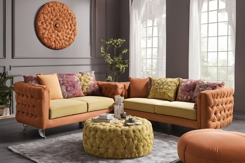 Color transitions in sofa sets