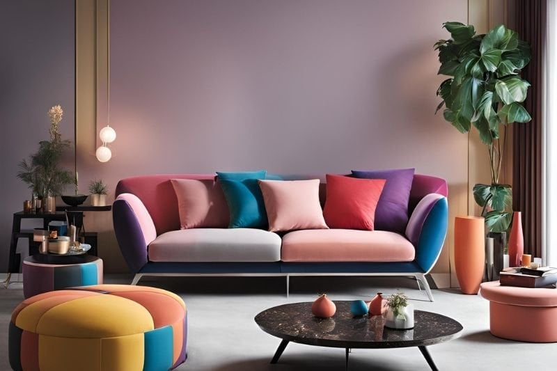 Sofa sets in different colors