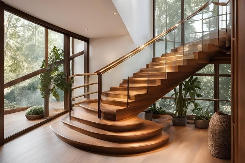 Wooden stairs