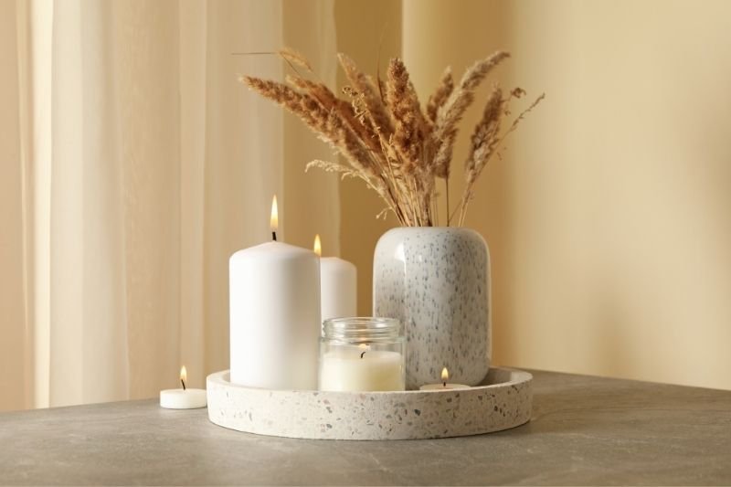 Candle in home decor 