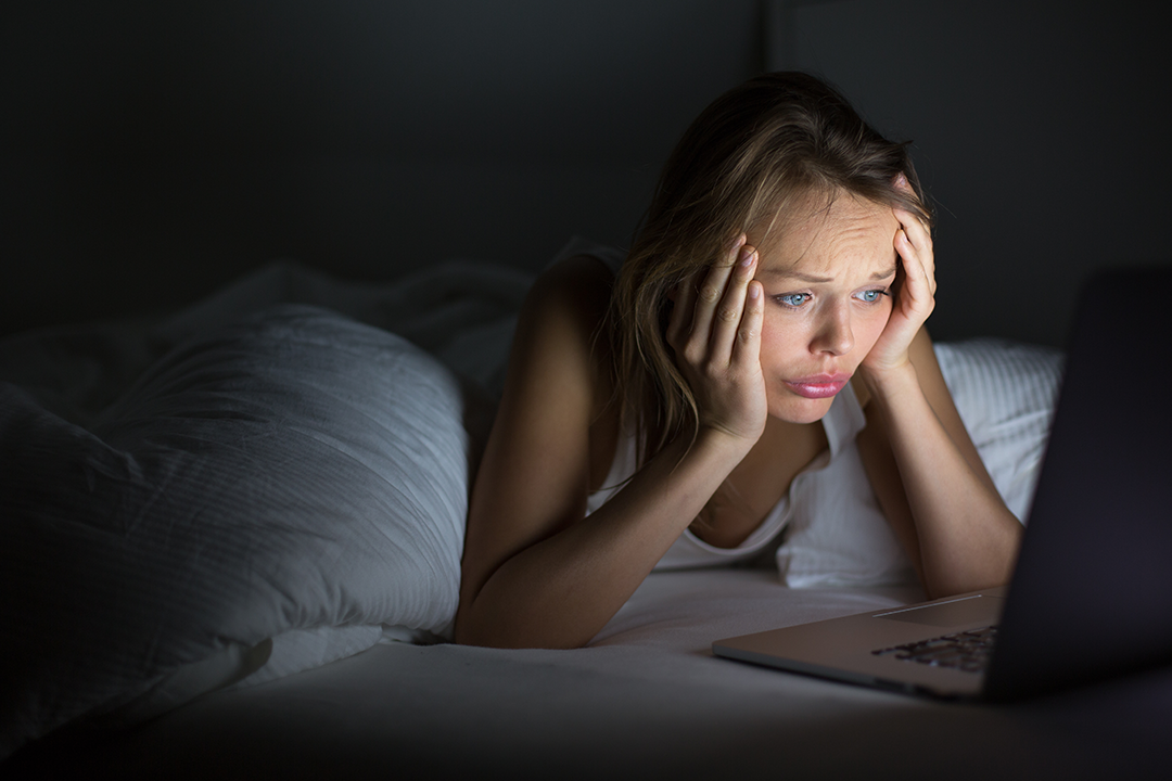 Woman watching computer