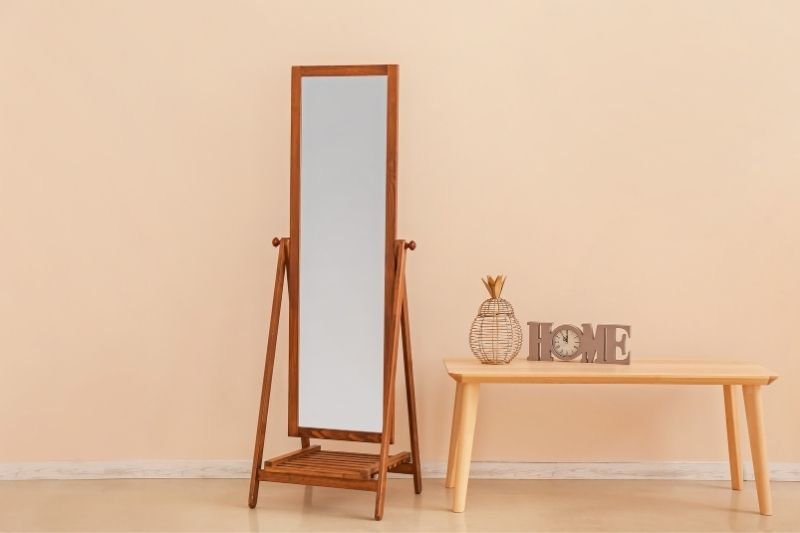 Wooden mirror