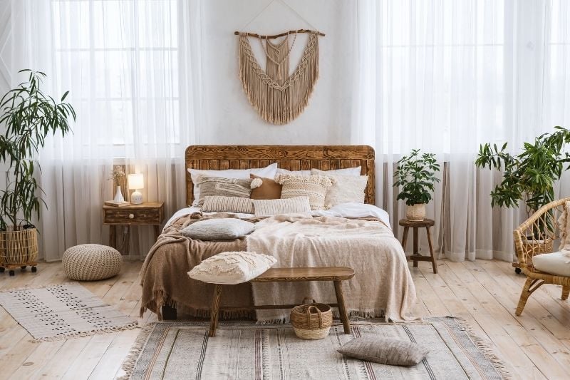 Bohemian style bedroom