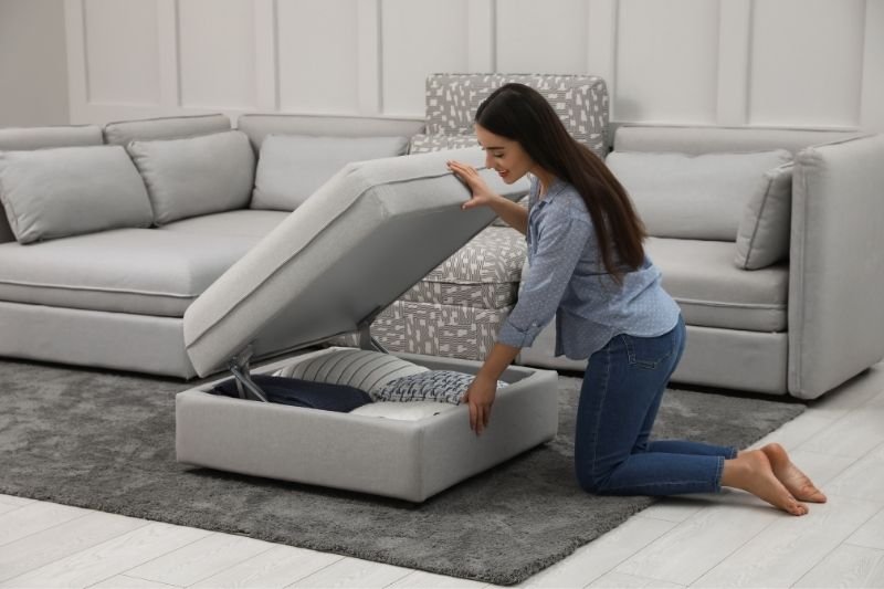 Armchair with storage space