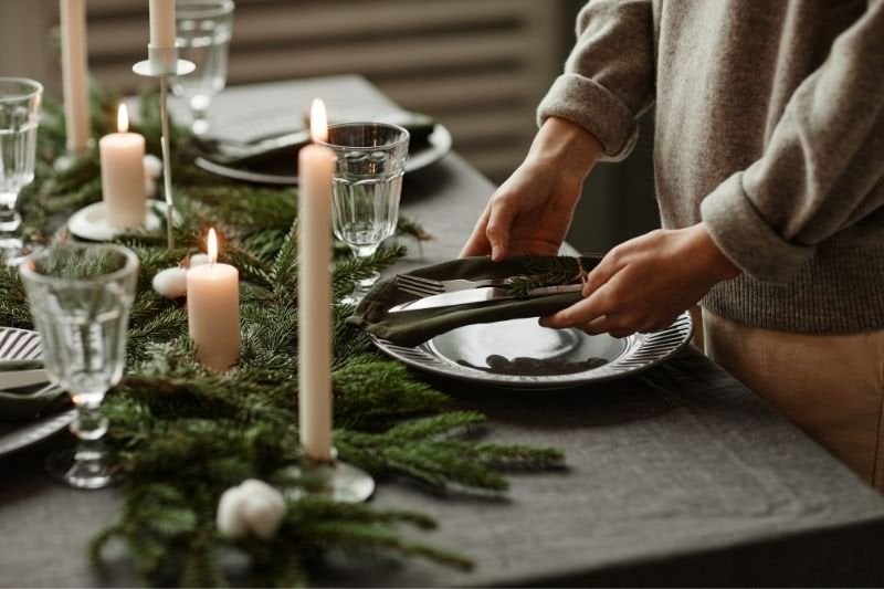 Candle lighting for the dining table