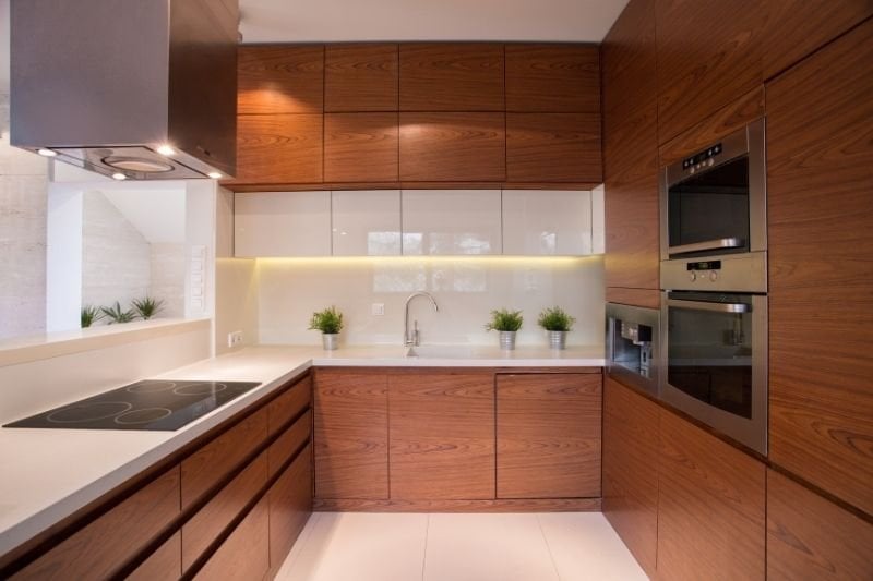 Wooden kitchen cabinet