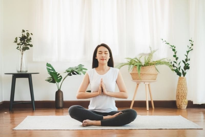 Yoga and meditation area