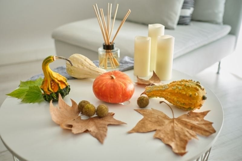 Pumpkin and candle accessories