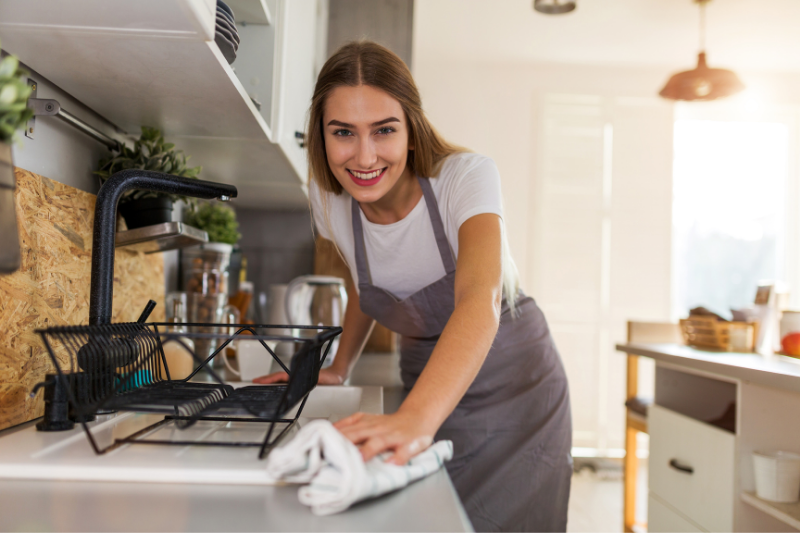 Cleaning wooden kitchen cabinets