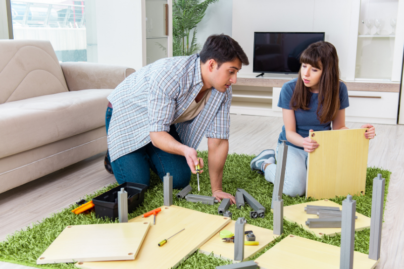 Living room decoration for newly married couples